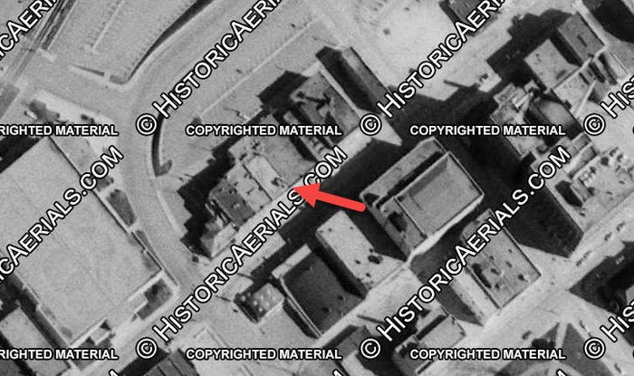 Lakos Cafe - 1969 Aerial (newer photo)